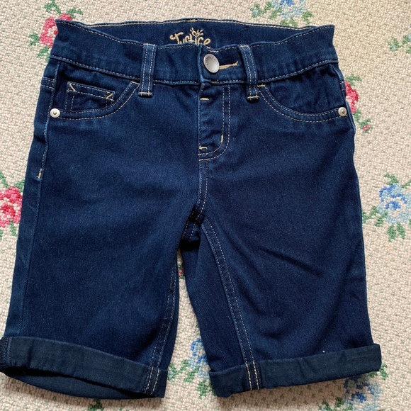 girls long denim shorts